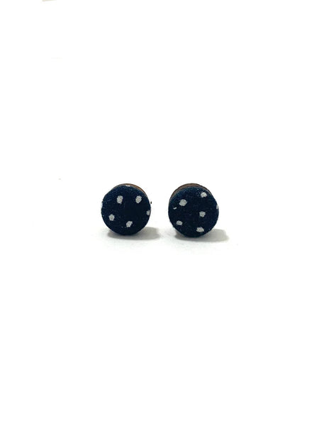 BOTÓN DE AZÚCAR- Mini Studs - White Dots