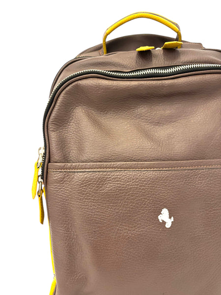 BORONEA- Backpack - Brown/Yellow