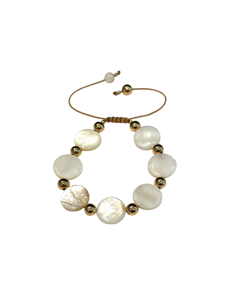 E-HC DESIGNS- Flat Pearls Adjustable Bracelet (different styles available)