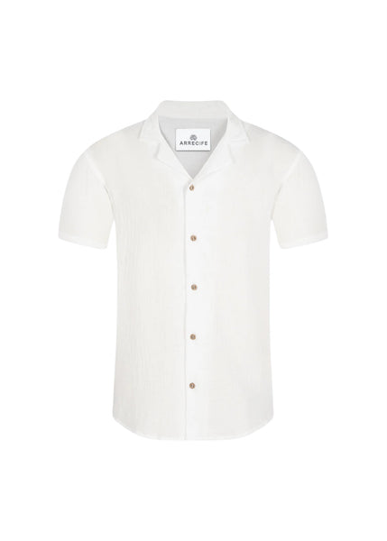 ARRECIFE - White Linen - Short Sleeve Shirt