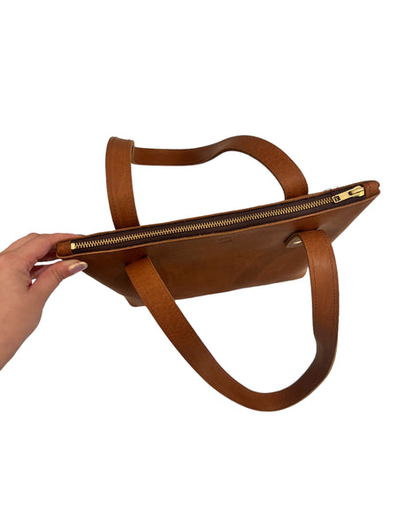 IGUACA- Small Leather - Tote Bag Medium Brown