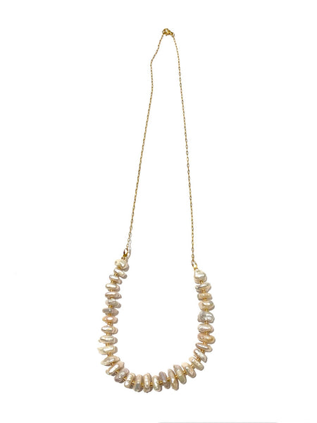 HC DESIGNS- Varied Pearl Chain Necklace