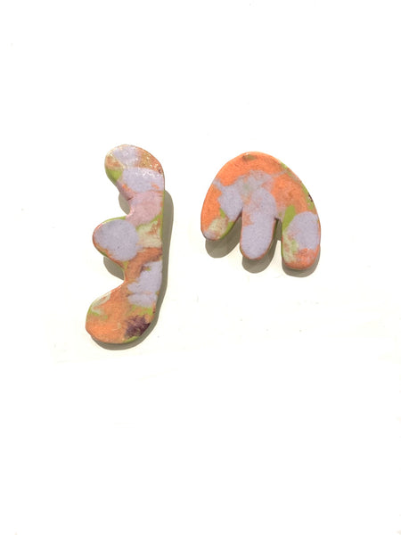 CONTRASTE - Flor Earrings - Lilac Salmon