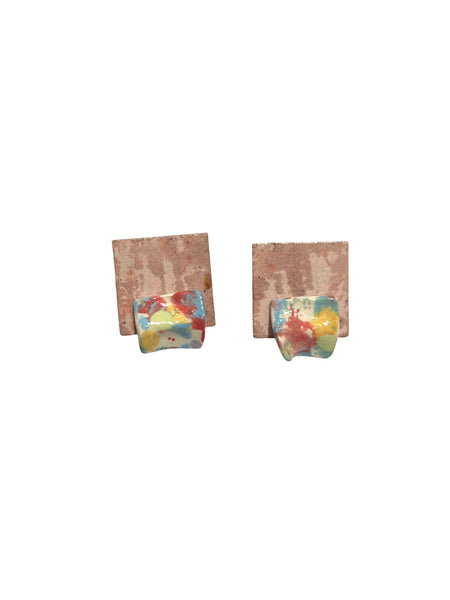 CONTRASTE- Paisaje Squares Earrings 1