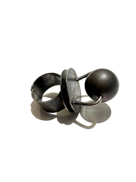 UNEVEN JEWELRY- Suspended Sphere Ring