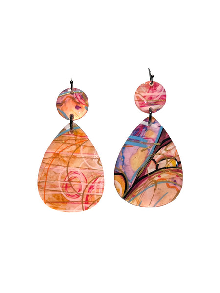 CAMBALACHE BY VIRGINIA NIN- Big Earrings - Reversible - Multi / Drop