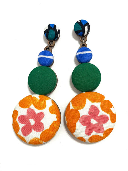 BOTÓN DE AZÚCAR- LONG EARRINGS- TROPICAL DAY