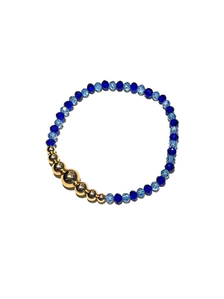 E-HC DESIGNS- Full Crystal and Gold Details - Elastic Bracelets