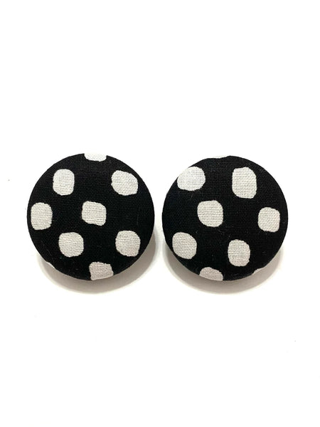 BOTÓN DE AZÚCAR- LARGE STUDS - BLACK & WHITE