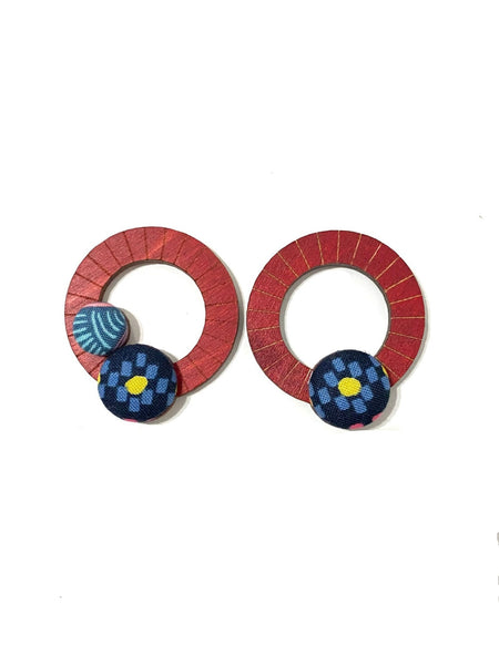 BOTÓN DE AZÚCAR - Ciclos Small Hoops- Red- Blue Marks