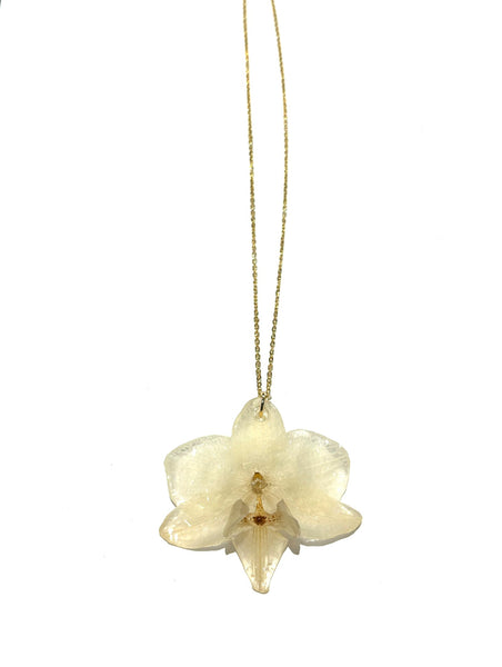 FLORE.C - White Orchid Necklace