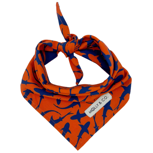 MOLLY & CO. - Reversible Dog Bandana- Sharks