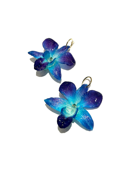 FLORE.C - Blue and Purple Orchid Hoops - O.05