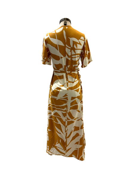 OMA DESIGNS - Creme Paradise Wrap Long Dress