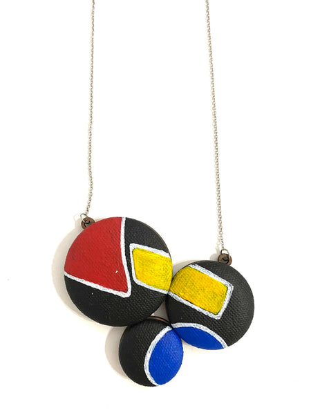 BOTÓN DE AZÚCAR - Dona Hand-painted Necklace- Geometrics