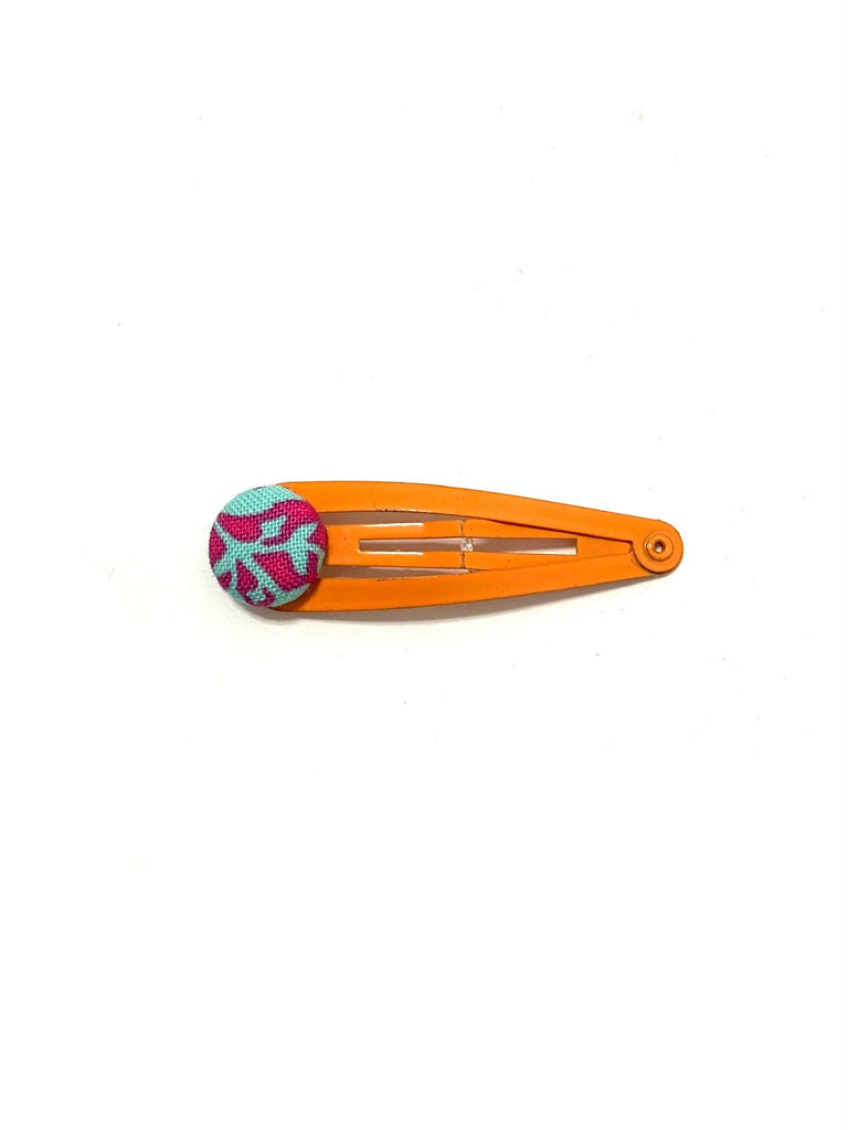 BOTÓN DE AZÚCAR- Hair Clip- Orange- Pink Aqua