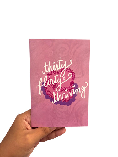 SAJORÍ - Thirty, Flirty & Thriving - Greeting Card