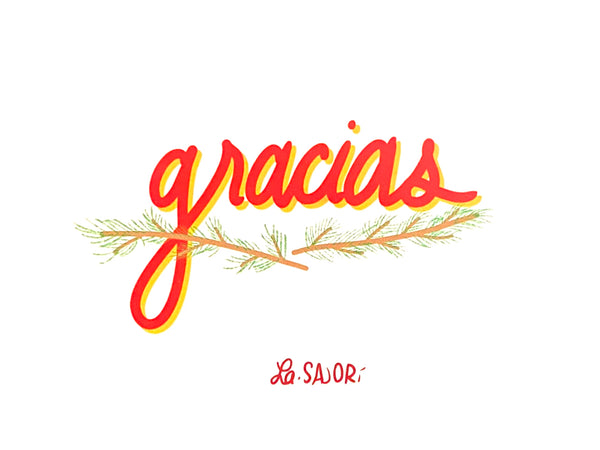 SAJORÍ - Greeting Card -  Gracias