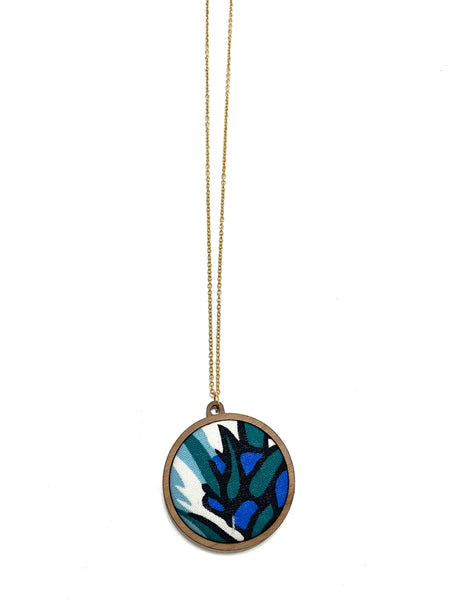 BOTÓN DE AZÚCAR - Pendant Necklace- Single- Blues And Greens