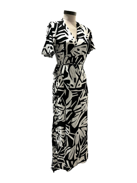 OMA DESIGNS - Black Paradise Wrap Long Dress