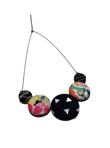 BOTÓN DE AZÚCAR- Multi Button Big Necklace - Black & Colors