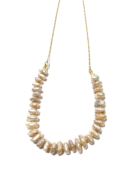 HC DESIGNS- Varied Pearl Chain Necklace