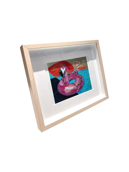 SARITZA MARTÍNEZ - 9.5 x 8 Framed Print - Flamingo