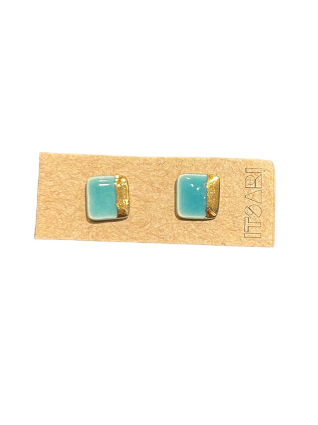 ITSARI- 22k Detail Studs - Square (more colors available)