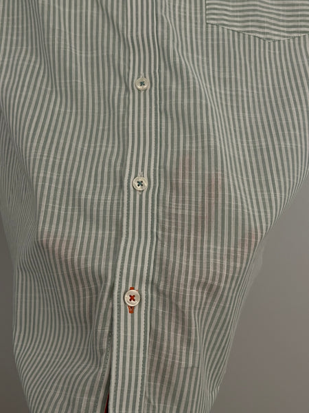 BORONEA- Green Stripes Short Sleeve