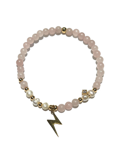 E-HC DESIGNS- Semiprecious Stones Elastic Bracelet - Lightning