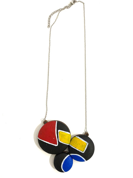 BOTÓN DE AZÚCAR - Dona Hand-painted Necklace- Geometrics