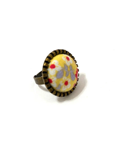 BOTÓN DE AZÚCAR- Adjustable Ring - Sunny Wildflowers