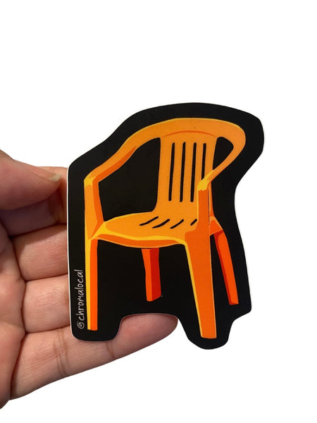 CHROMA LOCAL- Sticker- Sillita Anaranjada