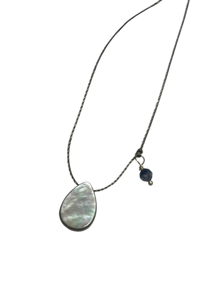 MONIQUE MICHELE- Mother of Pearl Drop - Thread Necklace