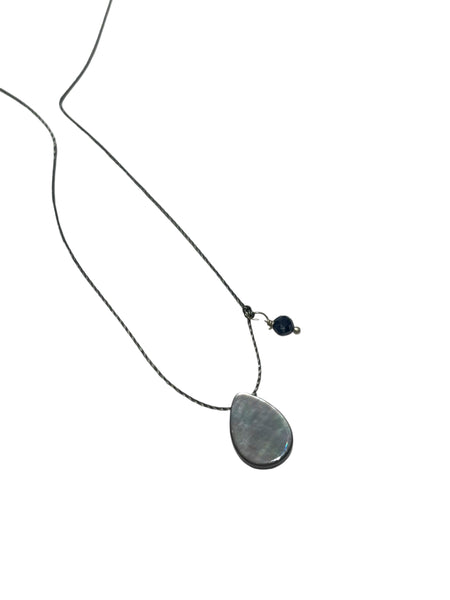 MONIQUE MICHELE- Mother of Pearl Drop - Thread Necklace