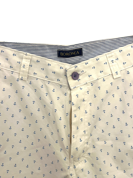 BORONEA- Anchor Shorts- White