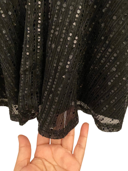 THRIFT- Loose Black Sequined Top (Large)