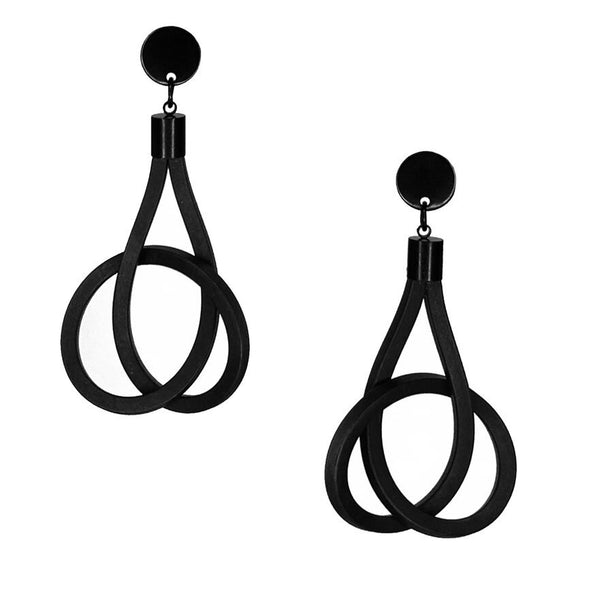 KNOT PREDICTABLE- Doodle Earrings Black