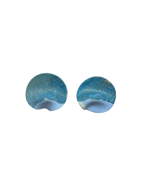 CONTRASTE- Pliego Medium Turquoise and Blue Earrings