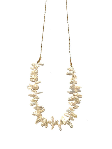 HC DESIGNS- Varied Pearl Chain Necklace