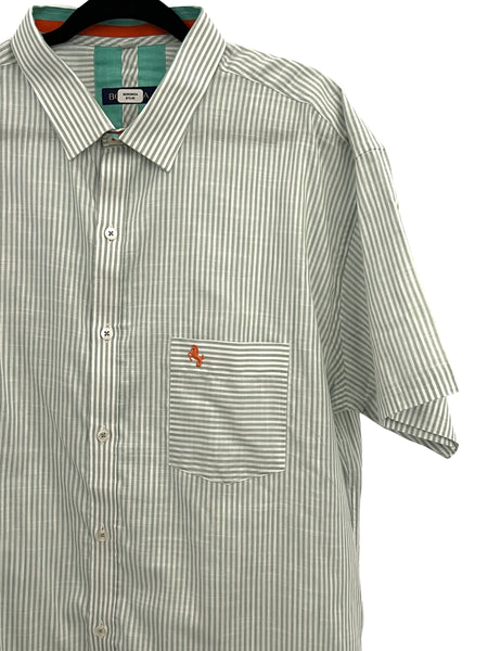 BORONEA- Green Stripes Short Sleeve