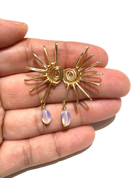 NIS Designs- Medio Sol Opal Earrings