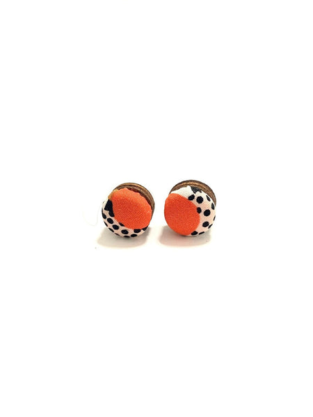 BOTÓN DE AZÚCAR - Small Studs- Orange Circle