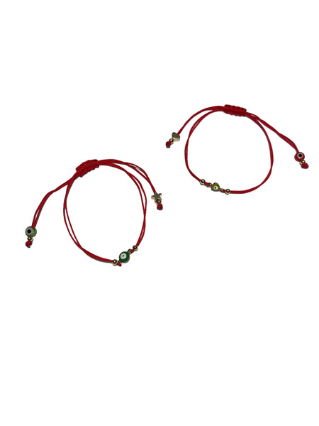 E-HC DESIGNS- Evil Eye Red Cord Adjustable Bracelet