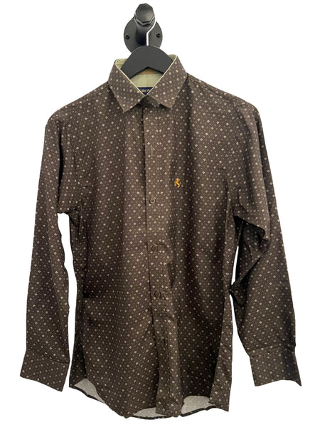 BORONEA- Olive Print Long Sleeve