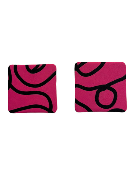 CROMATICA - Pink Squares - Earrings