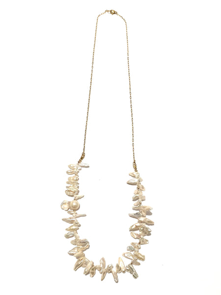 HC DESIGNS- Varied Pearl Chain Necklace