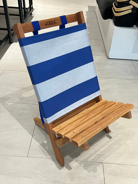 BENA CREATIVA - SOLEÁ Beach Chair - Blue/ White Stripes