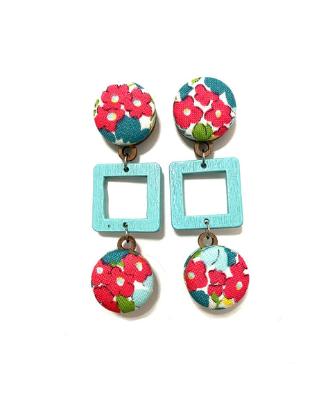 BOTÓN DE AZÚCAR- Ventana Earrings - Large - Garden