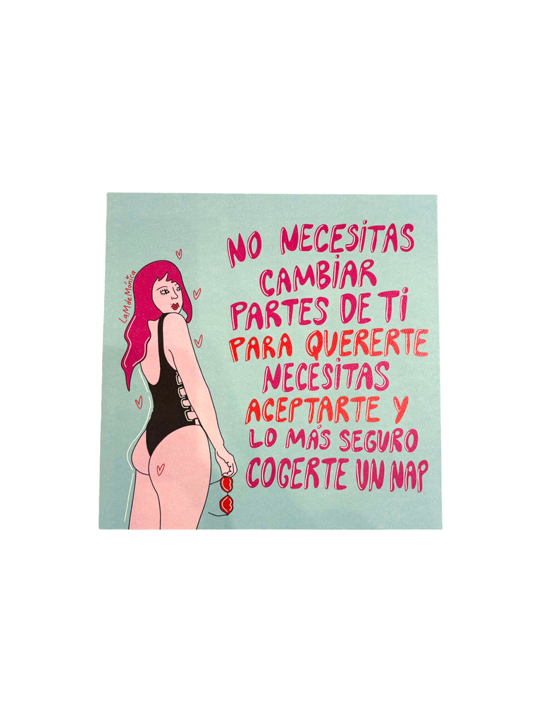 LA M DE MONICA - No Necesitas - 10"x10" Art Print